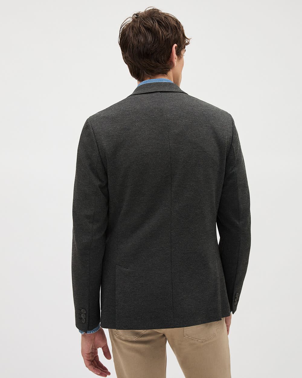Slim Fit Textured Knit Blazer