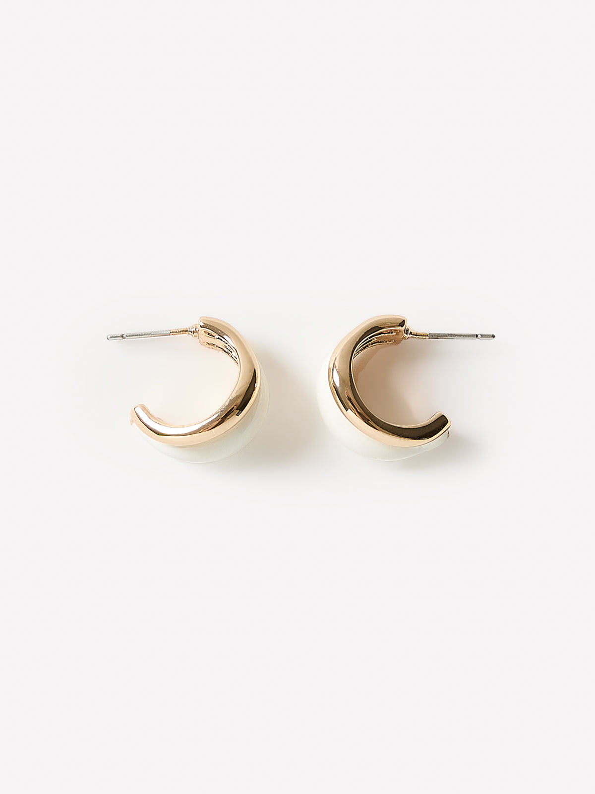 Enamel-Layered Hoop Earrings