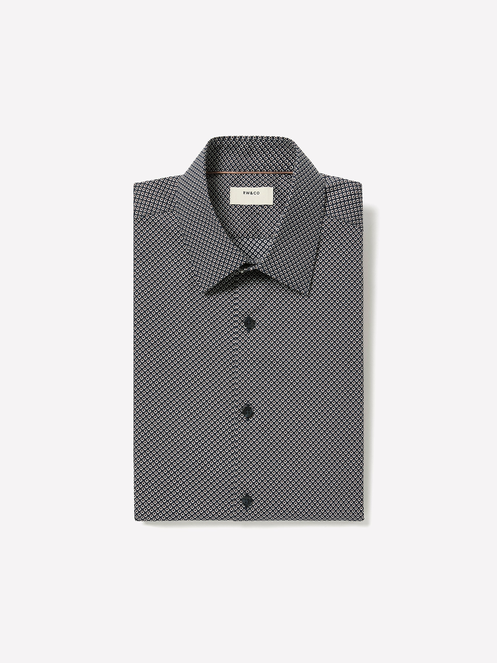 Regular-Fit Dress Shirt with Geo Print