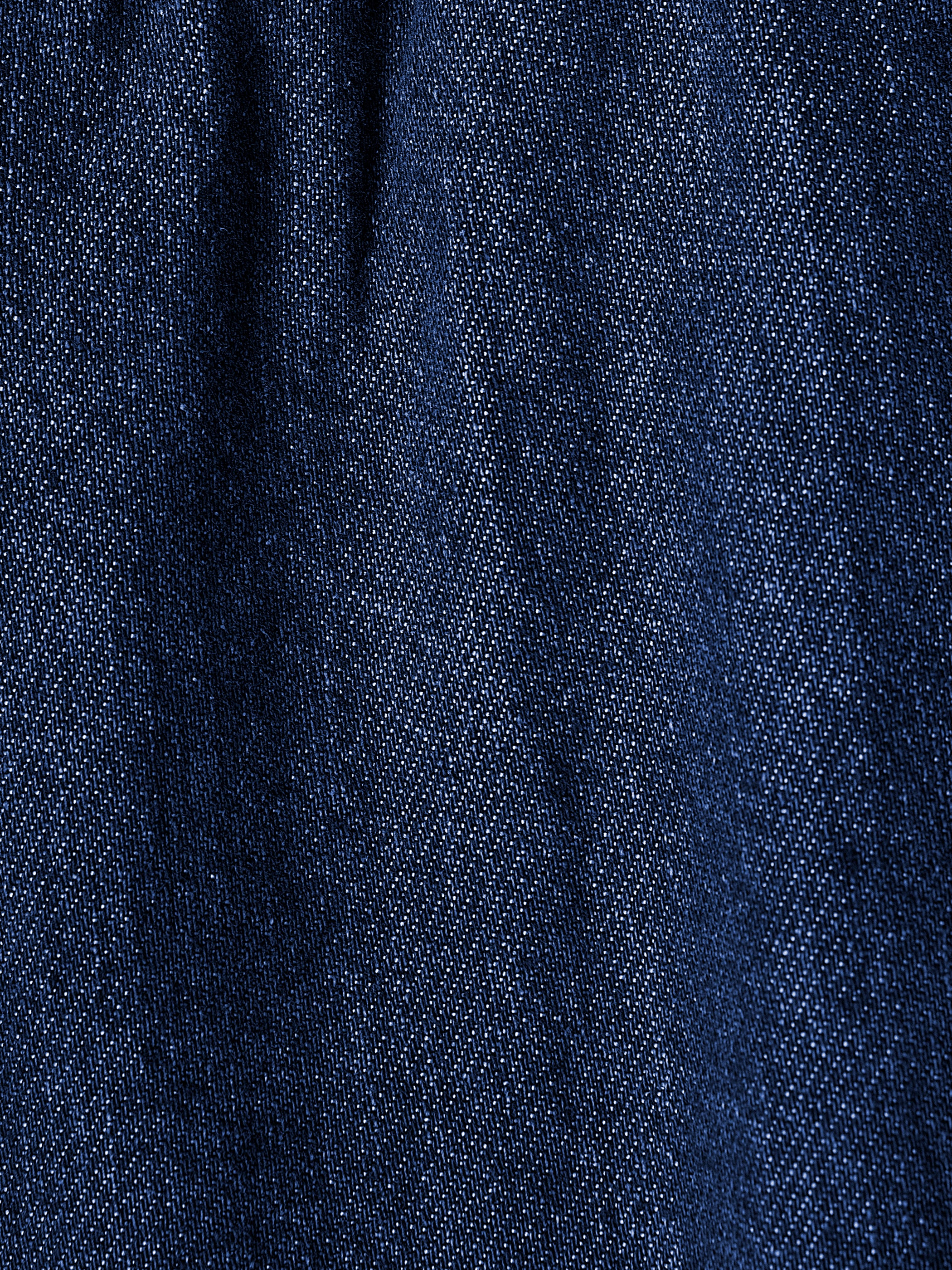 Wide-Leg Denim Pants with Elastic Waistband