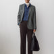 Woven Straight Crop Pant Mid Rise Stretch Fabric