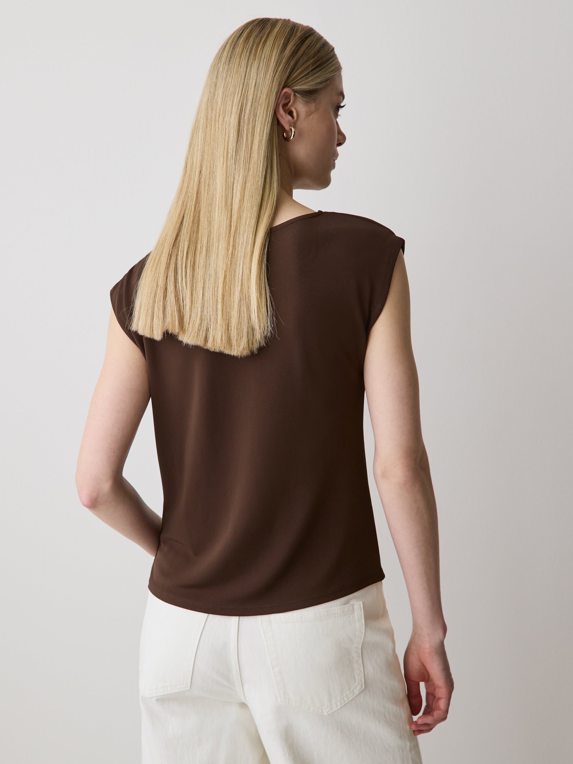 Knit Blouse Pleated Extended Sleeve