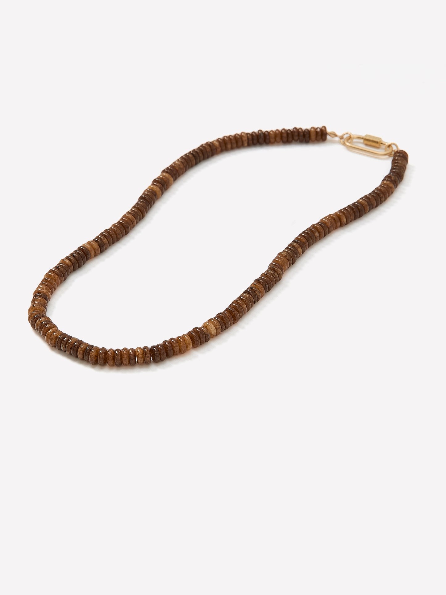 Beaded Metal Imitation Necklace With Semi-Precious Stones