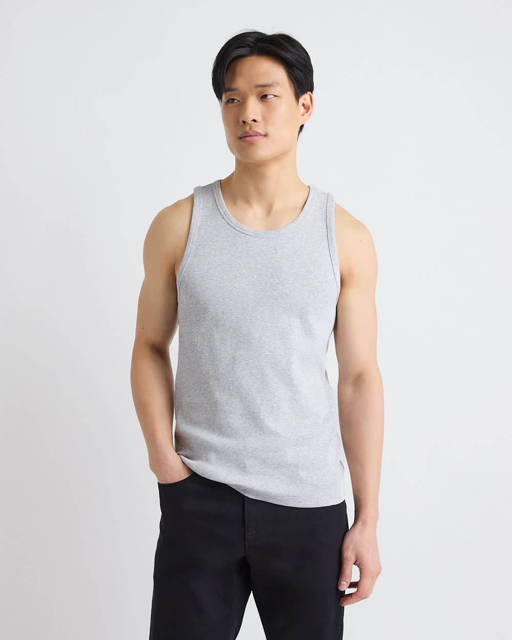 トップス Cotton Rib Bicolor Reversible Tank Top Cotton Rib Bicolor Reversible Tank Topを使った人気ファッション