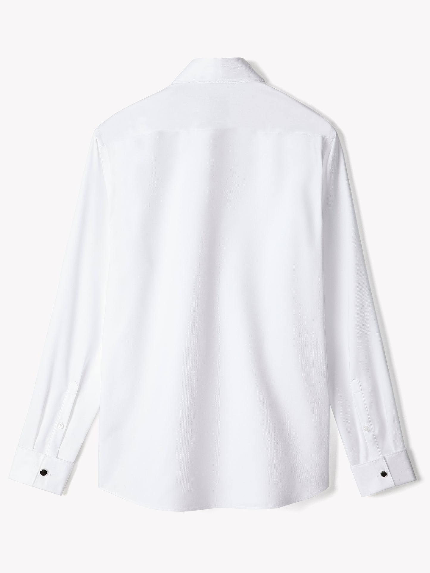 White Tailored Fit Tuxedo Shirt with French Cuffs