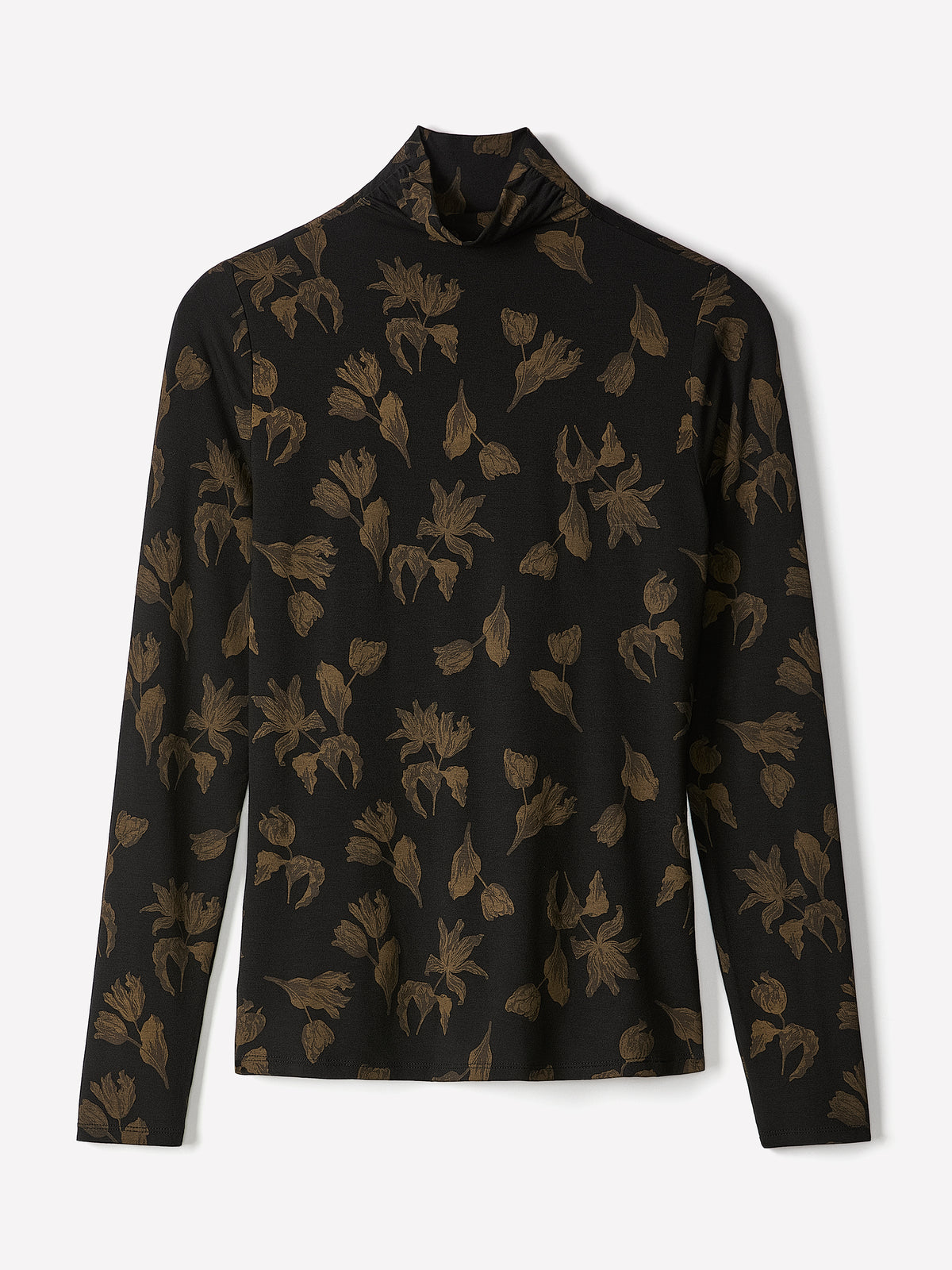 Long-Sleeve Mock-Neck Top