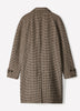 Classic Herringbone Mackintosh Coat with Shirt Collar