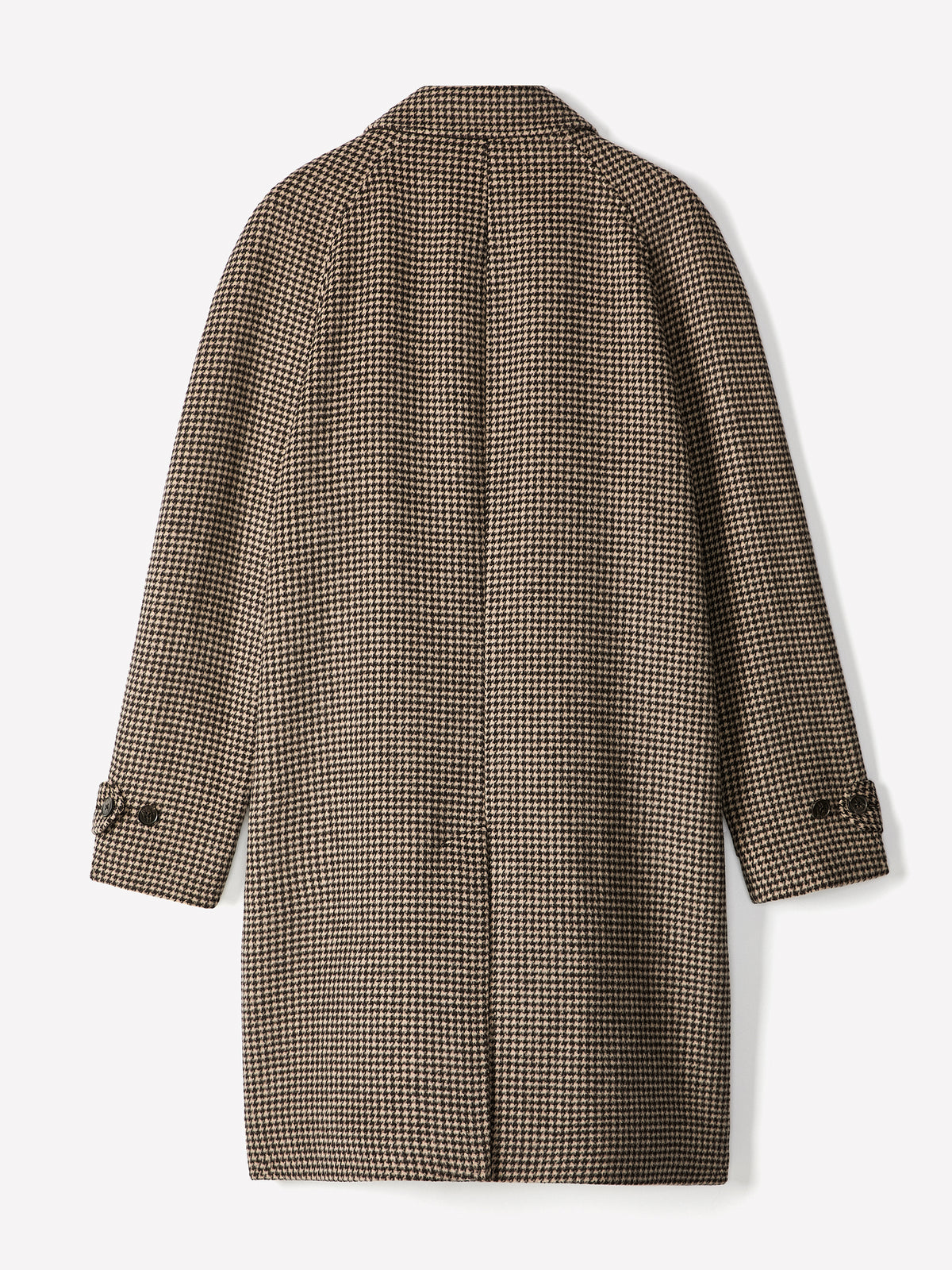 Classic Herringbone Mackintosh Coat with Shirt Collar