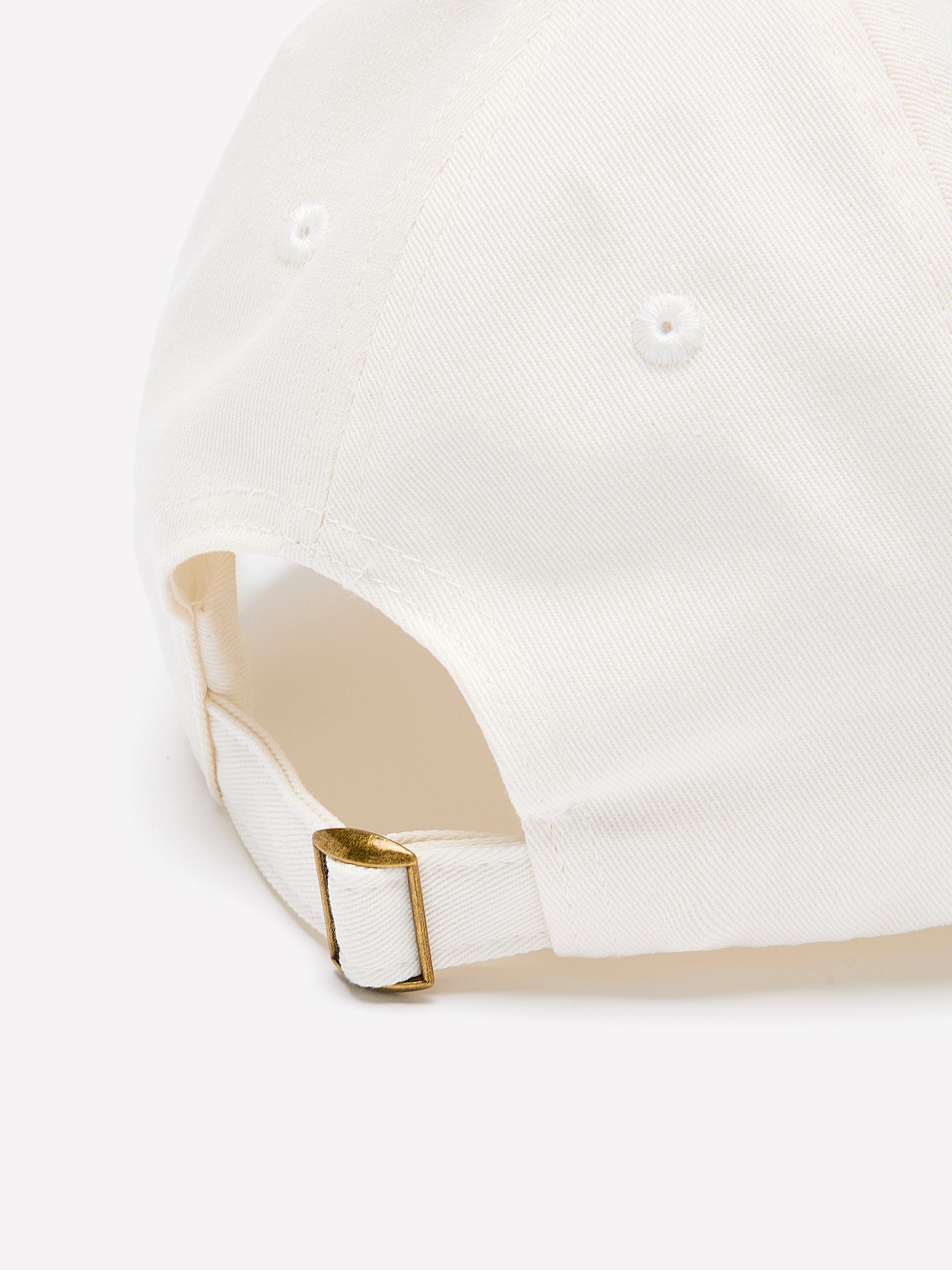 Woven Cotton Ball Cap with Embroidered Detail