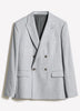 Tailored Fit Double-Breasted Striped Suit Blazer