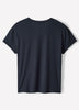 Knit Pullover V-Neck Tee Silk Blend