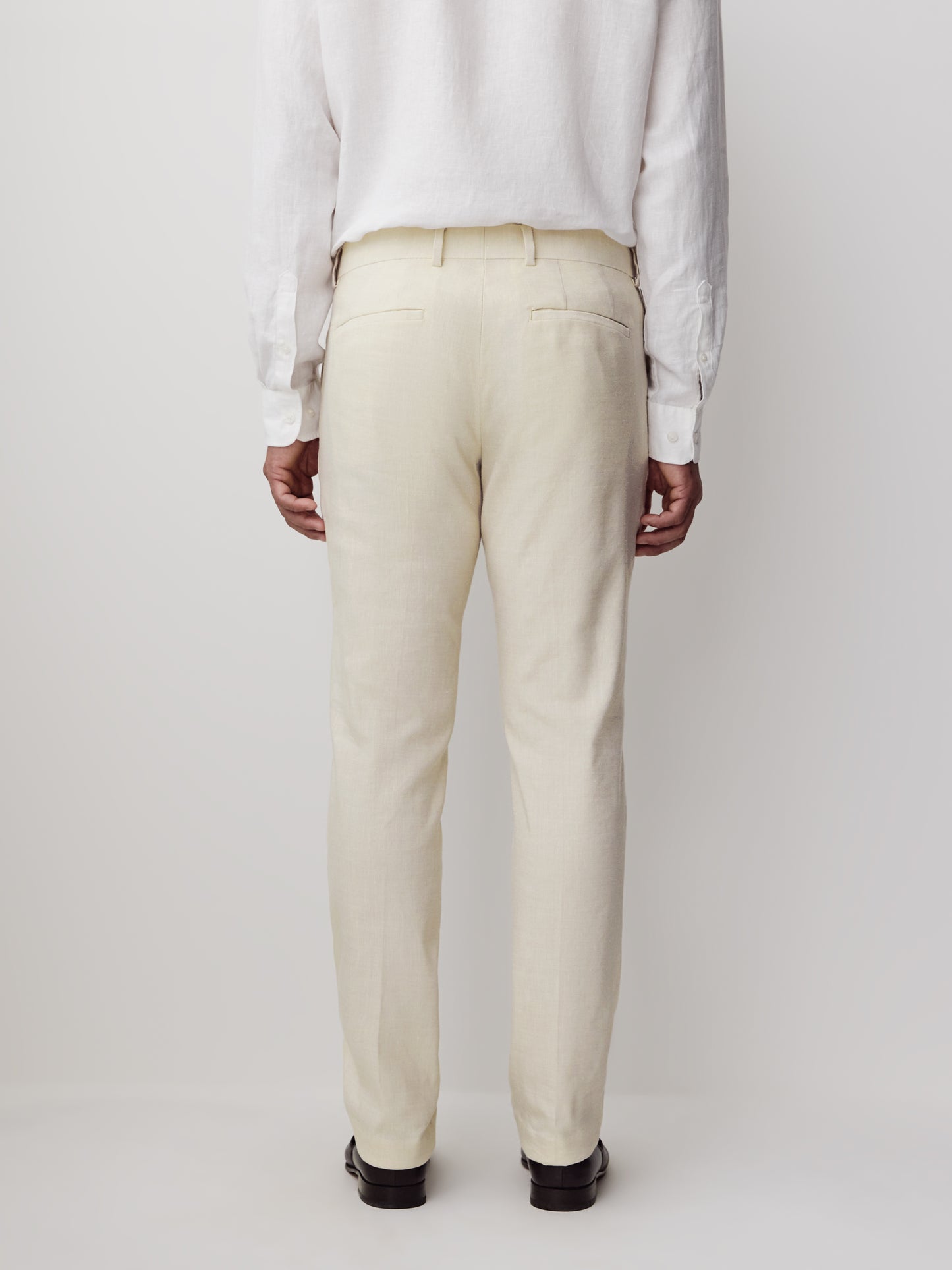 Slim Fit Stretch Linen Suit Pant
