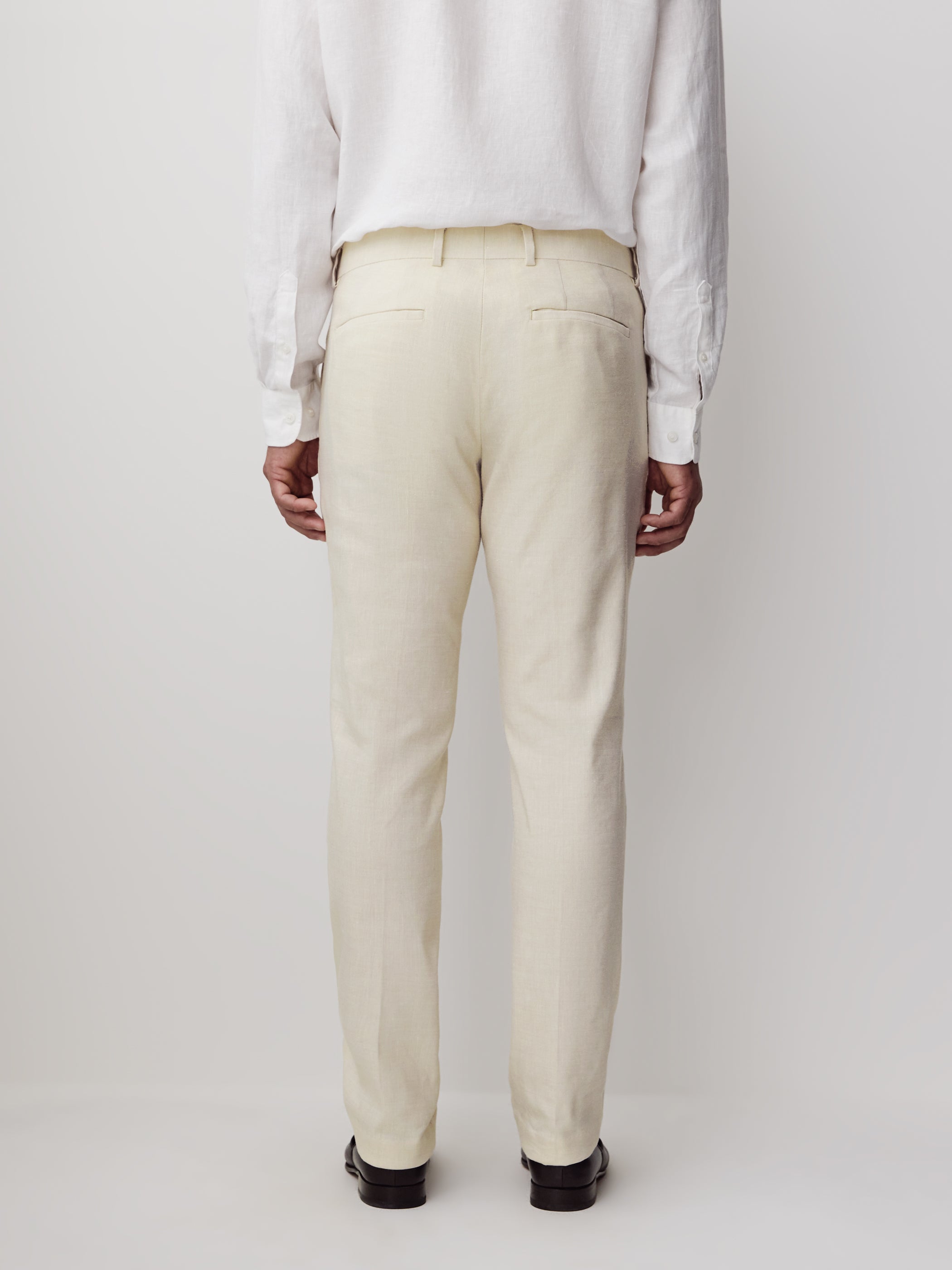 Slim Fit Stretch Linen Suit Pant