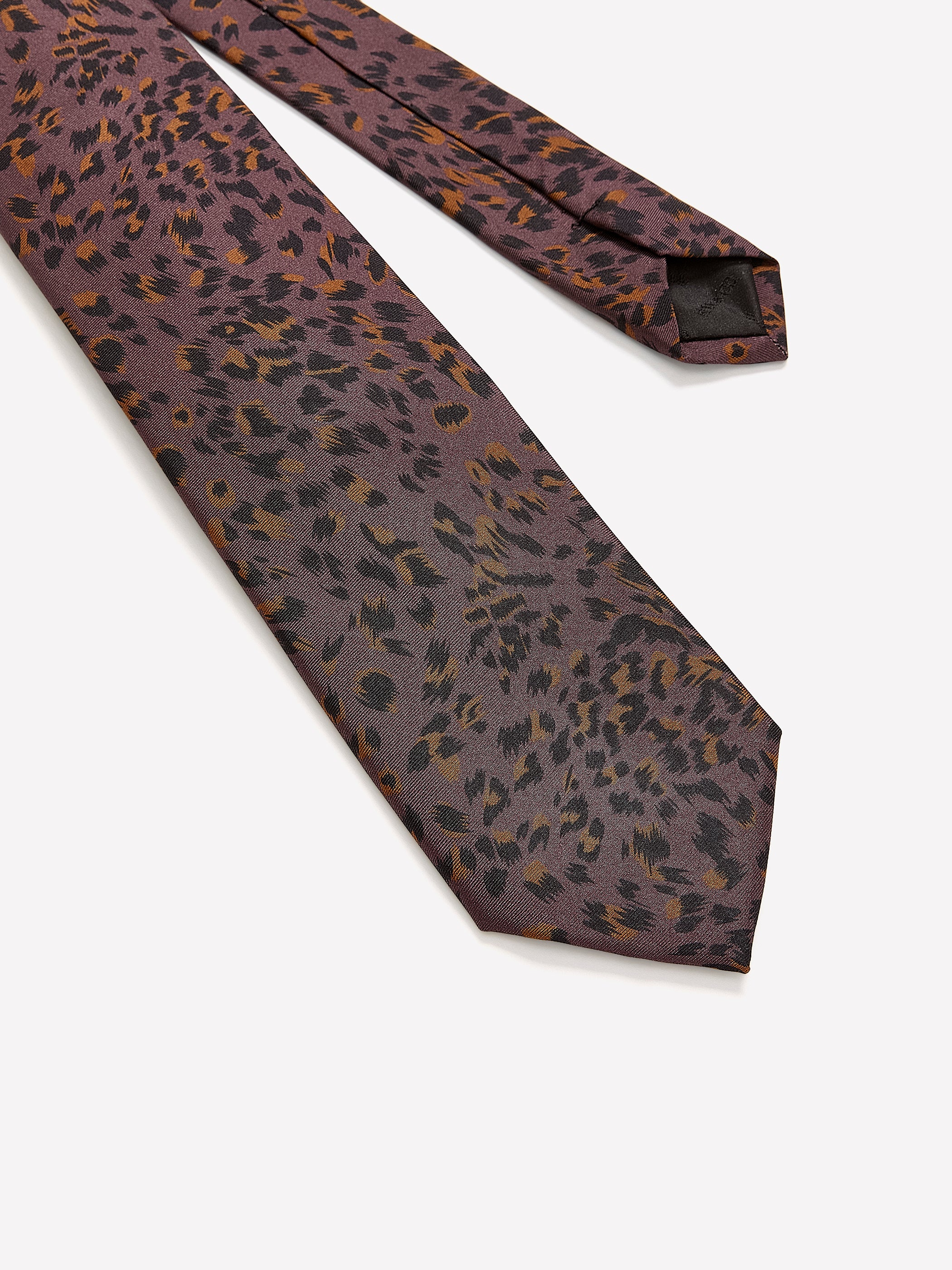 Cravate Régulière à Imprimé Léopard