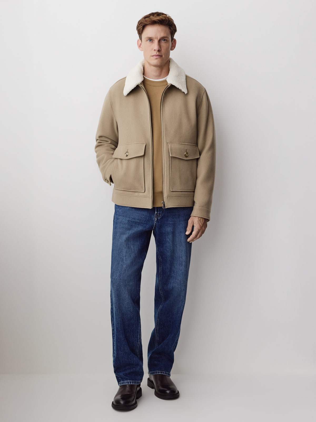 Wool-Blend Milkman Jacket