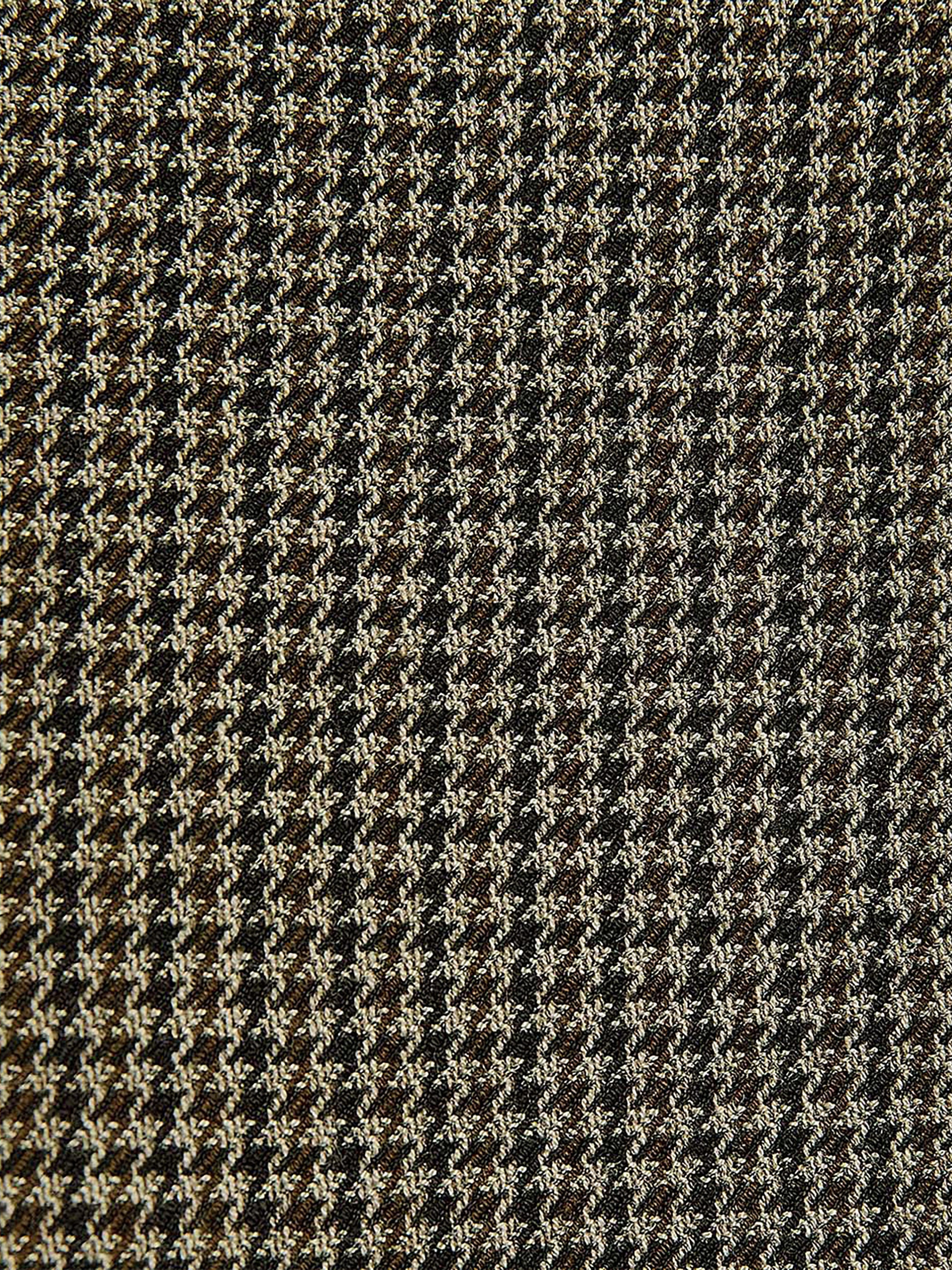 Pantalon Pied-de-Poule à Taille Haute et Jambe Large