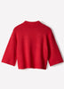 Mock-Neck Sweater with Bell Elbow Sleeves