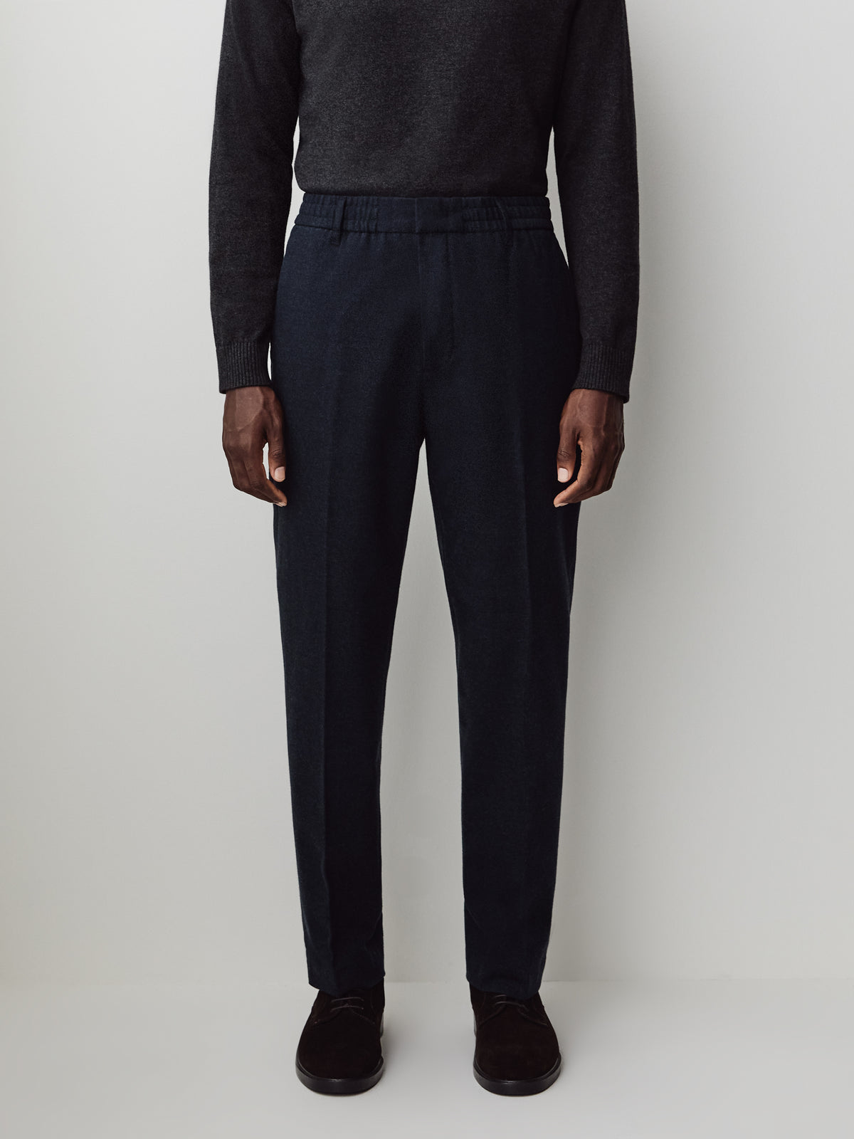 Tailored-Fit Brushed-Knit Pant