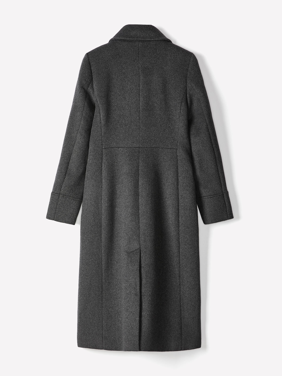 Wool Blend Double Breasted Coat