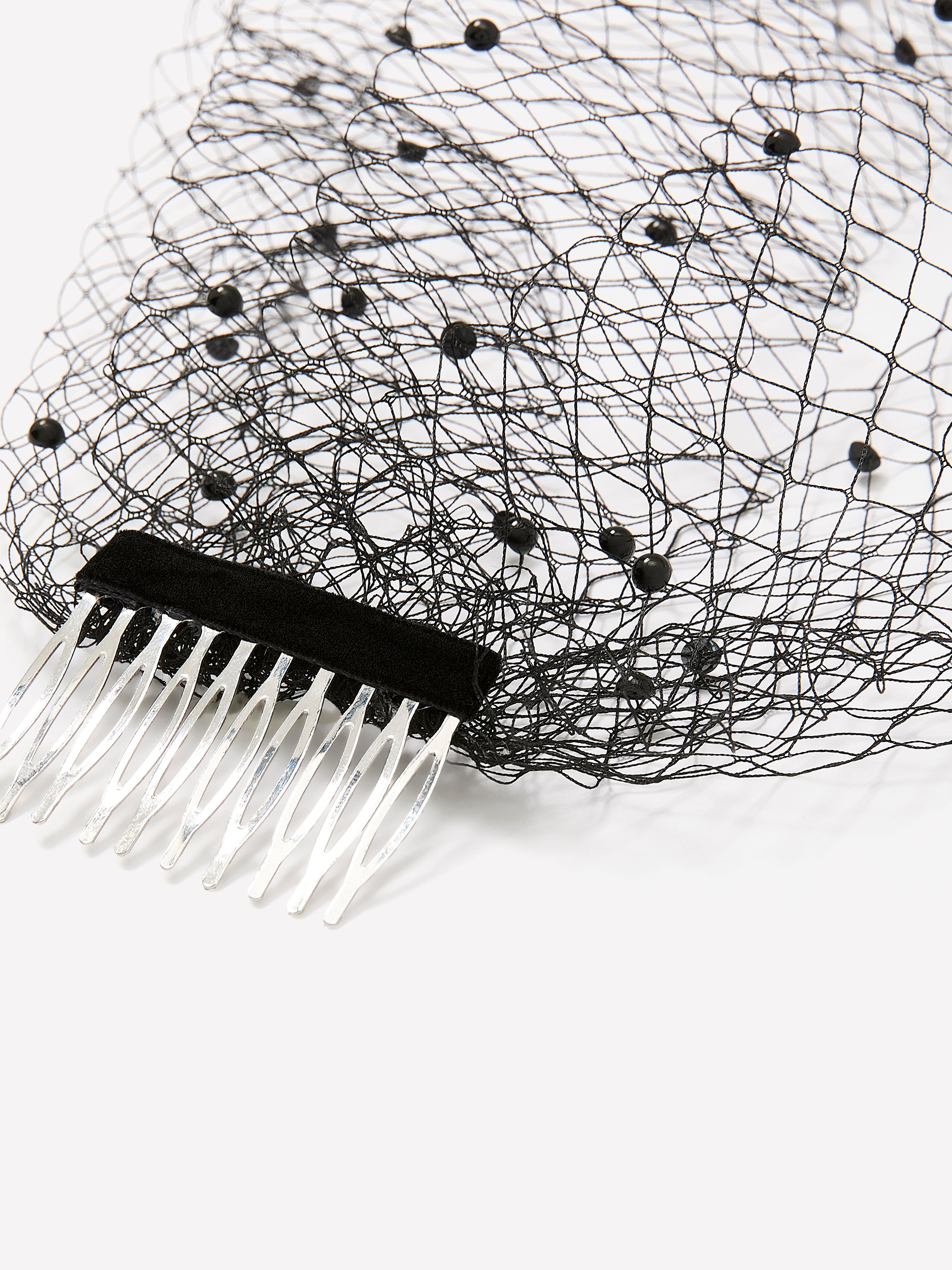 Hair Clip with Black Veil
