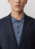 Slim Fit Navy Windowpane Woven Blazer