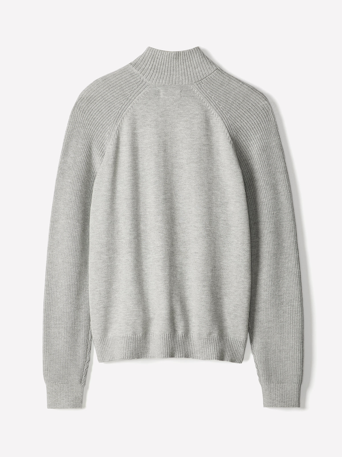 Long-Sleeve Half-Zip Mock-Neck Sweater