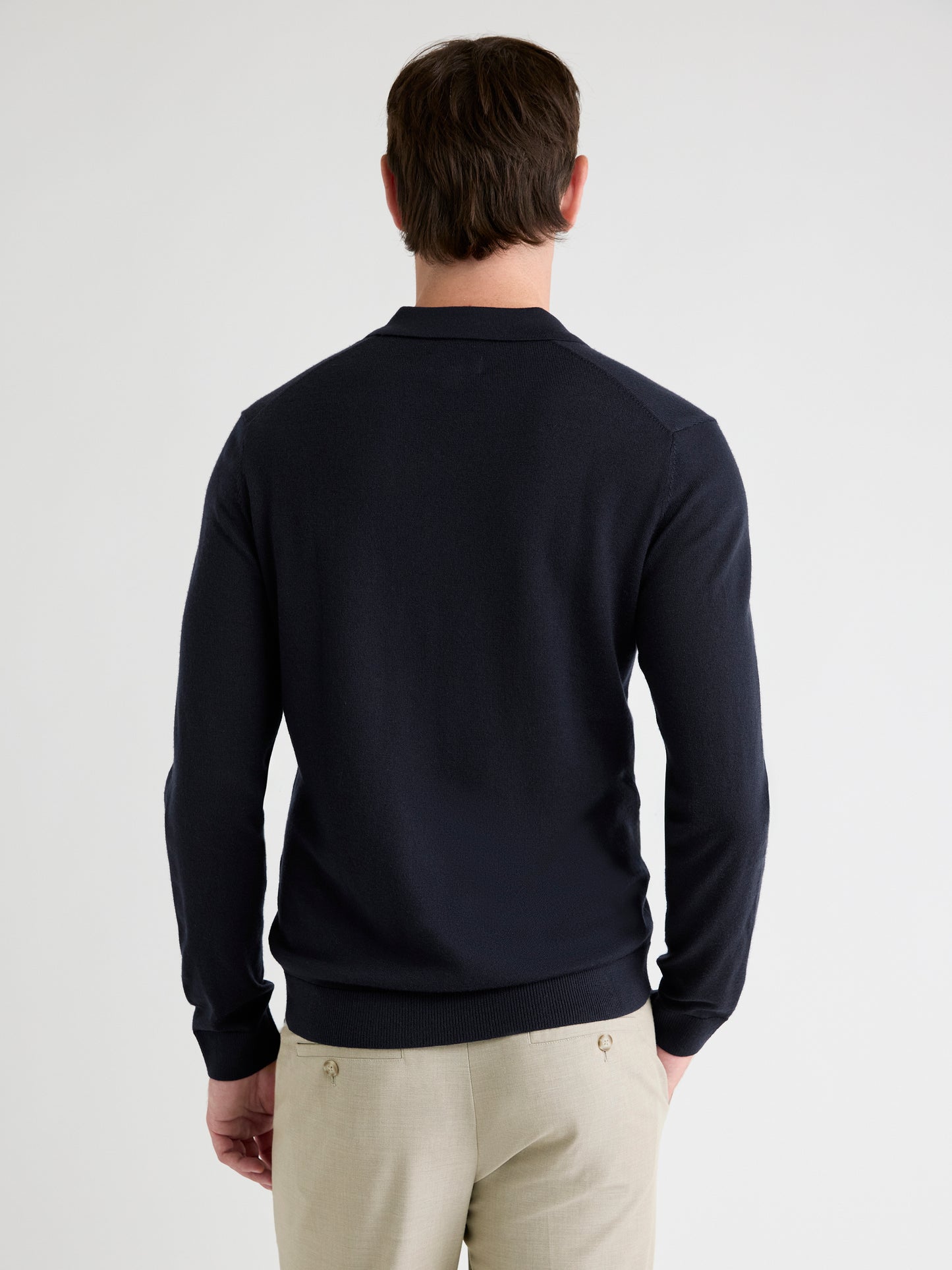 Merino Wool Polo Sweater