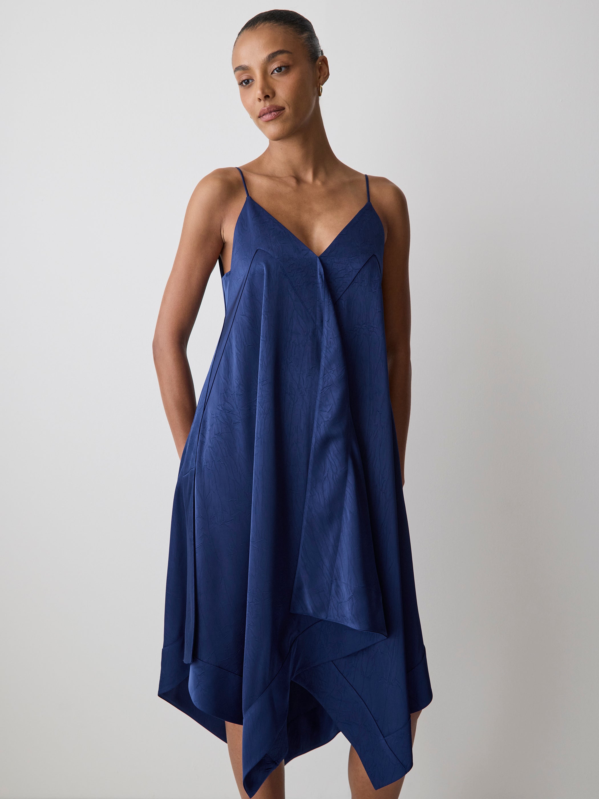 Sleeveless V-Neck Midi Dress