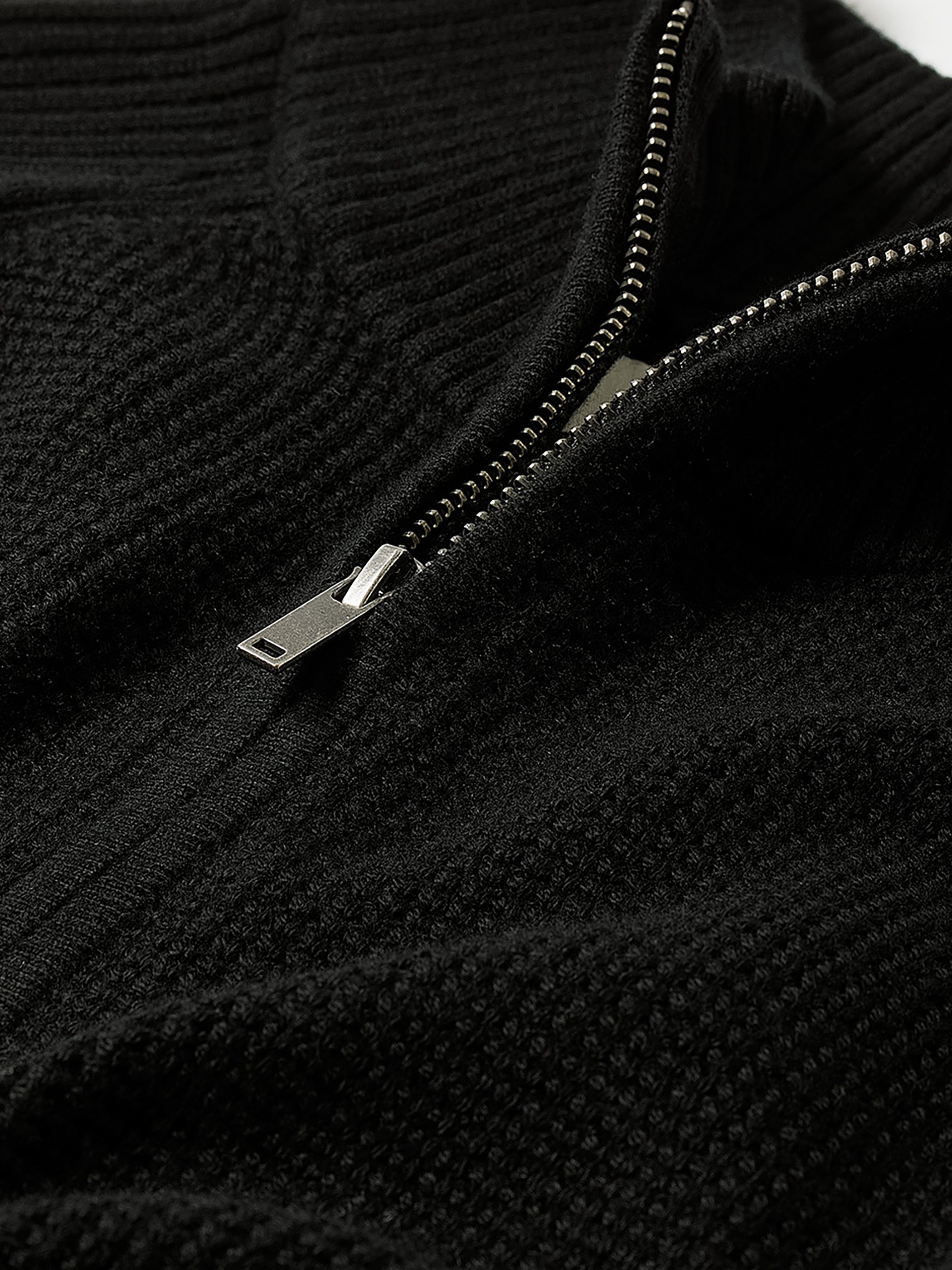 Long-Sleeve Half-Zip Mock-Neck Sweater