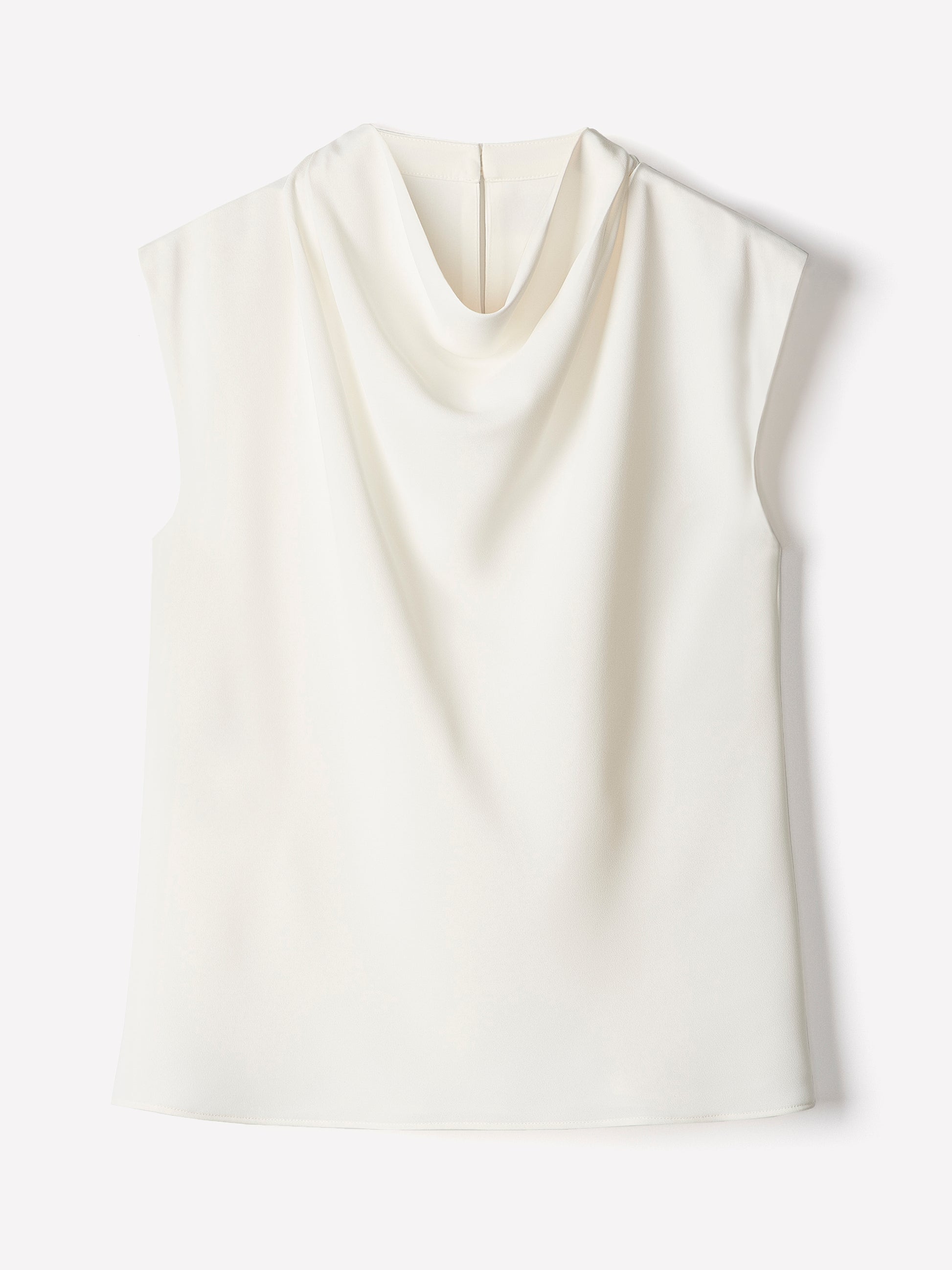 Woven Blouse Luxe Crepe Cowl Neck