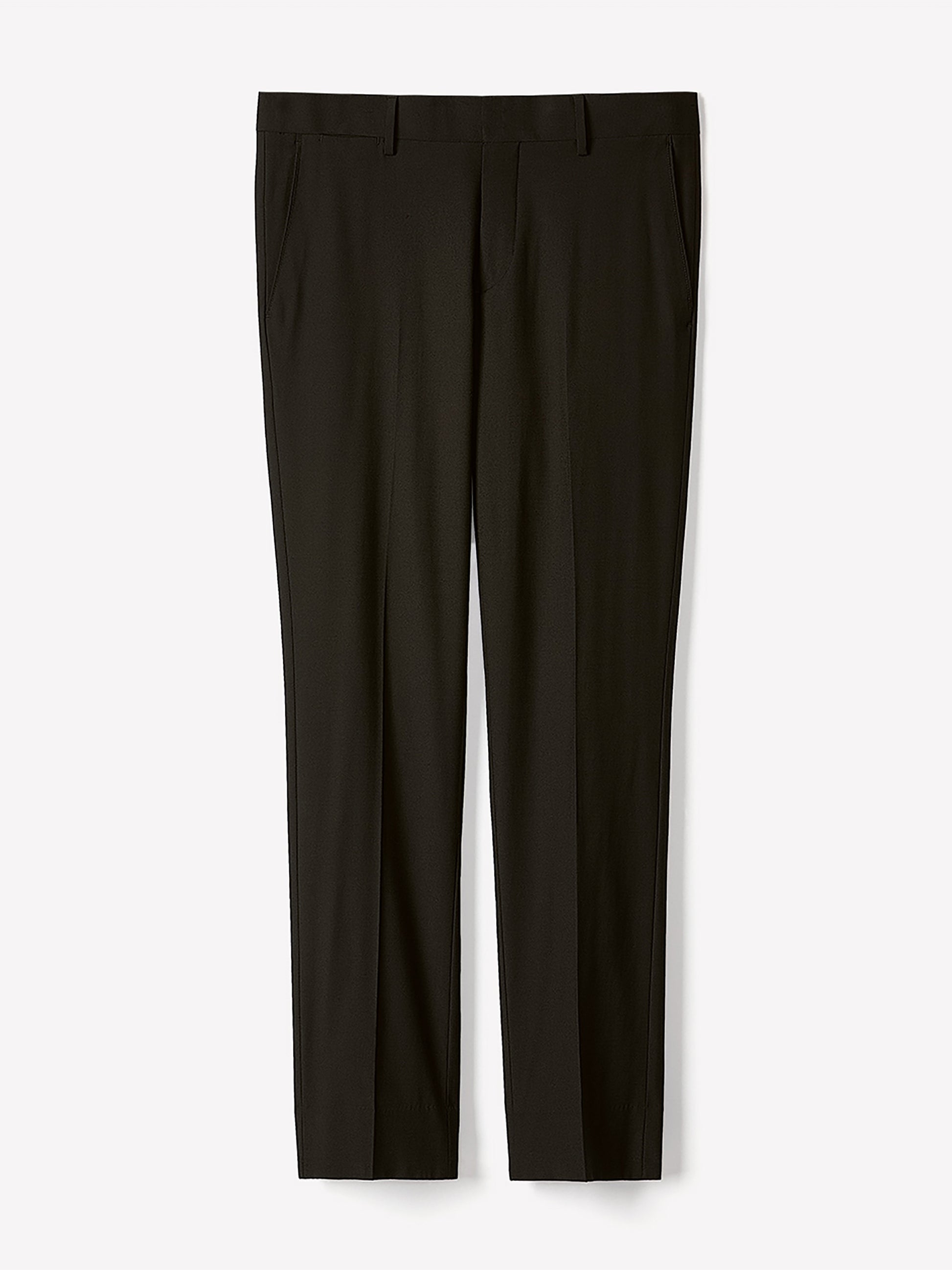 Essential Slim Fit Black Wool-Blend Suit Pant