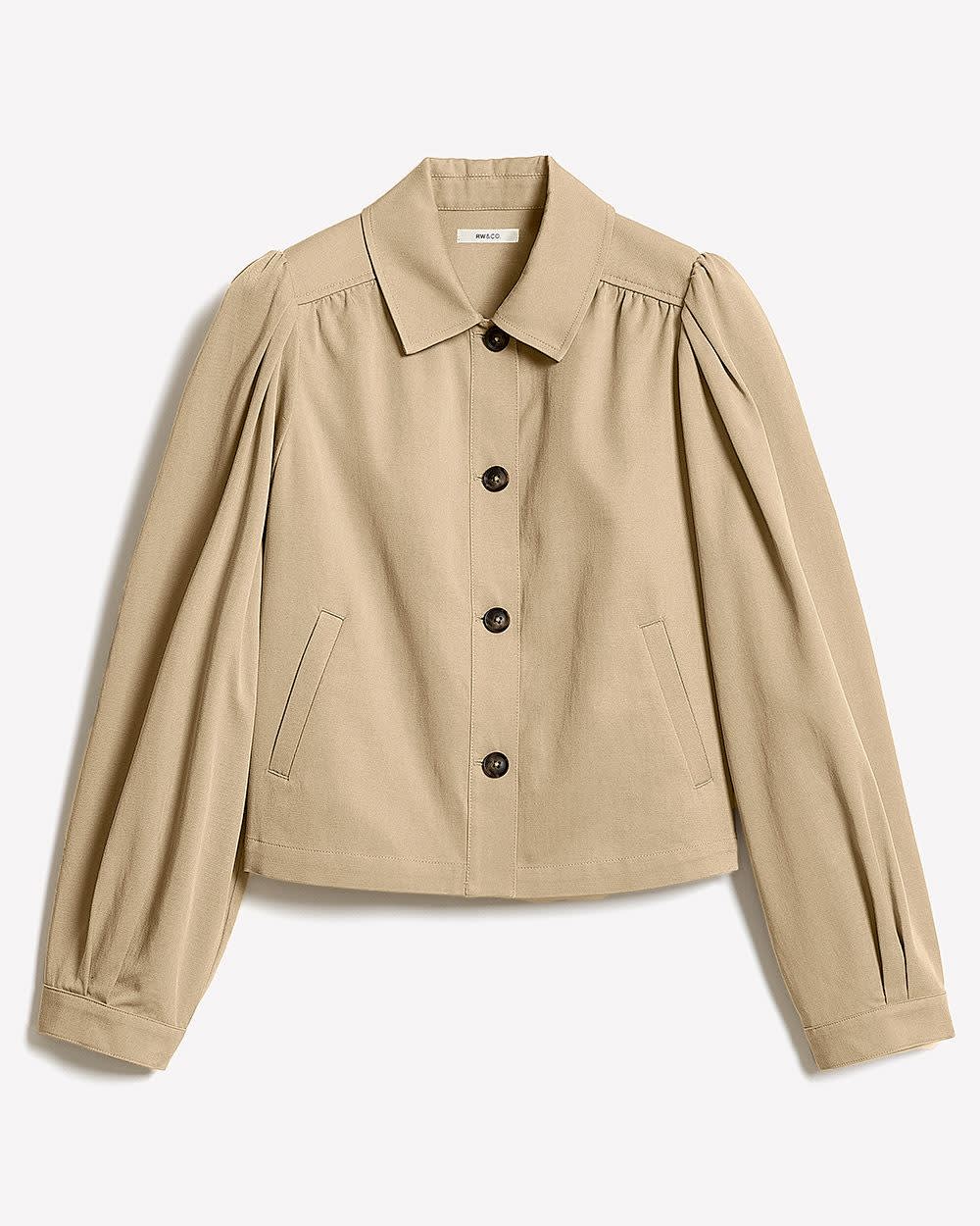 Veste Courte à Col Chemisier