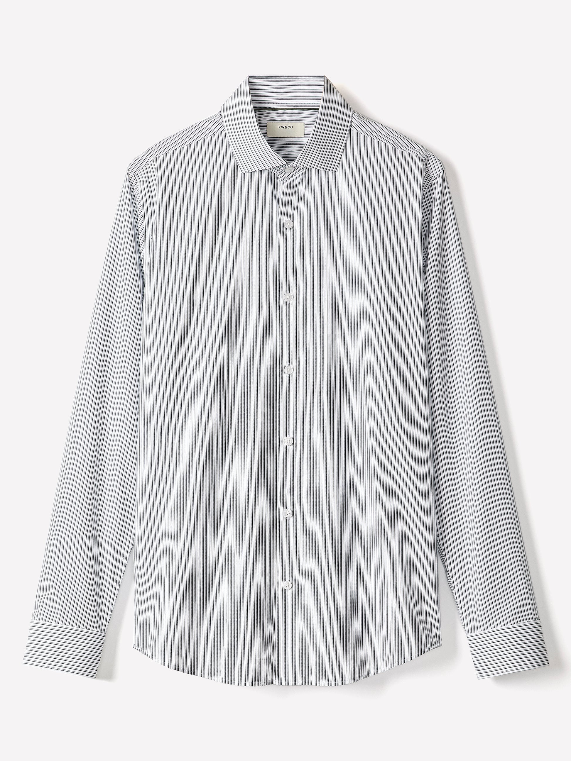 Slim-Fit Striped Dress Shirt