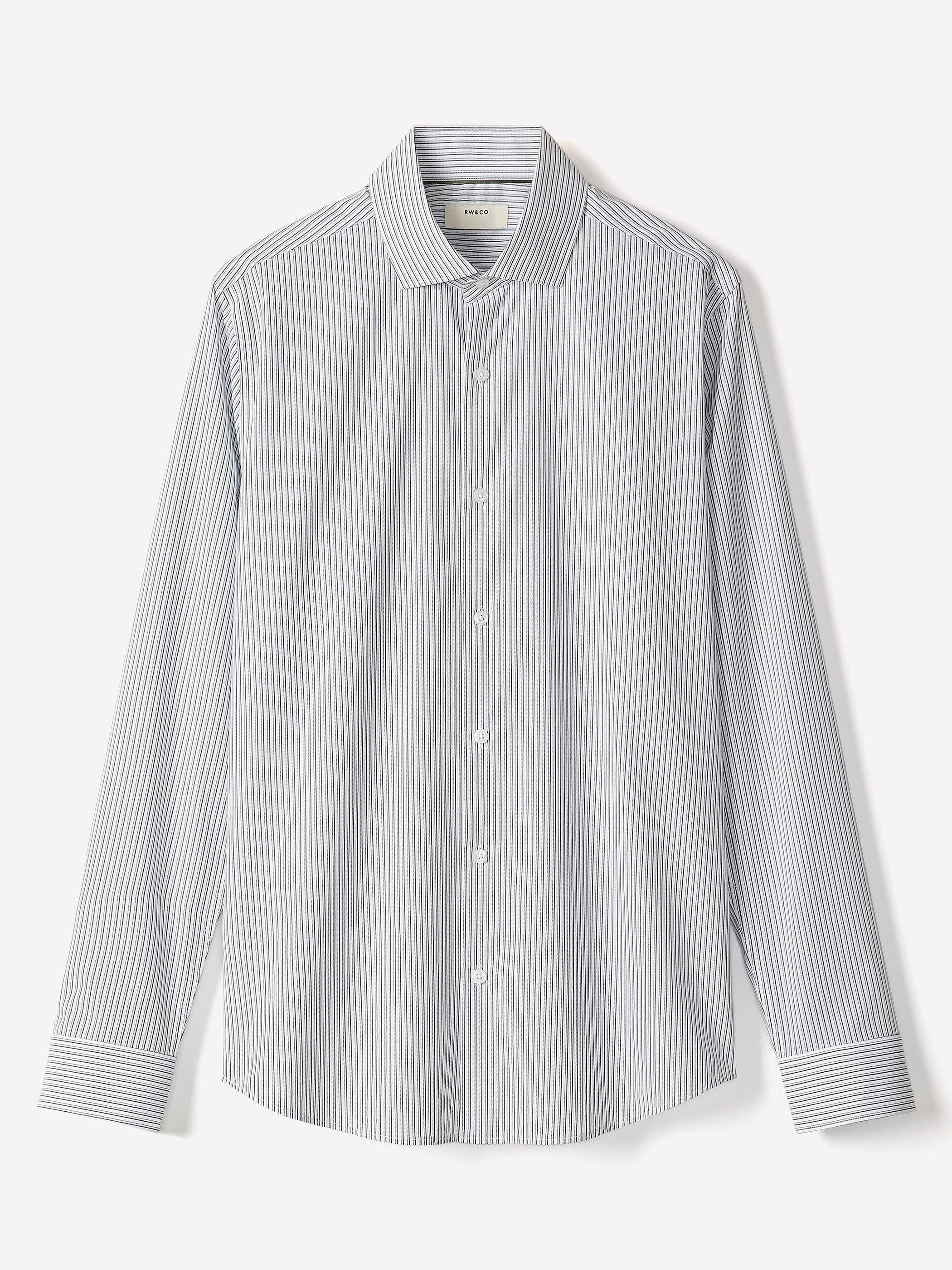 Slim-Fit Striped Dress Shirt