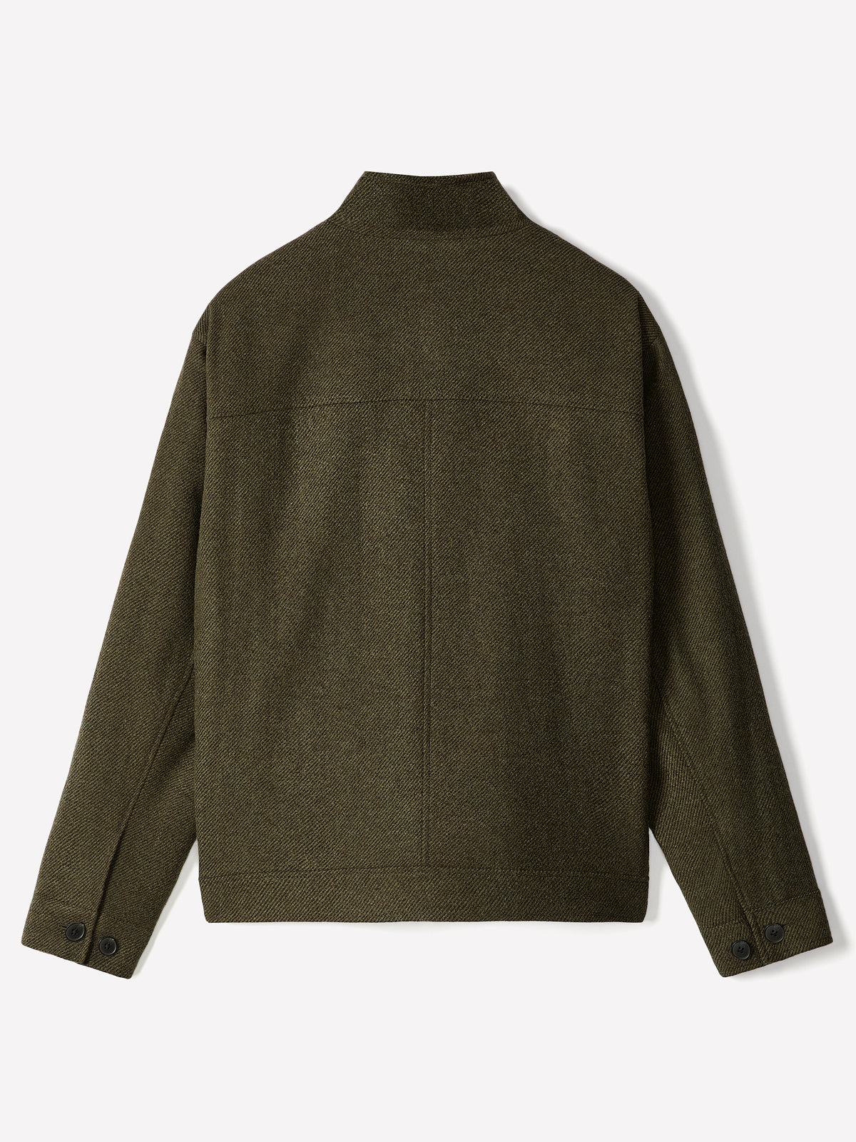 Wool Blend Short Jacket Green