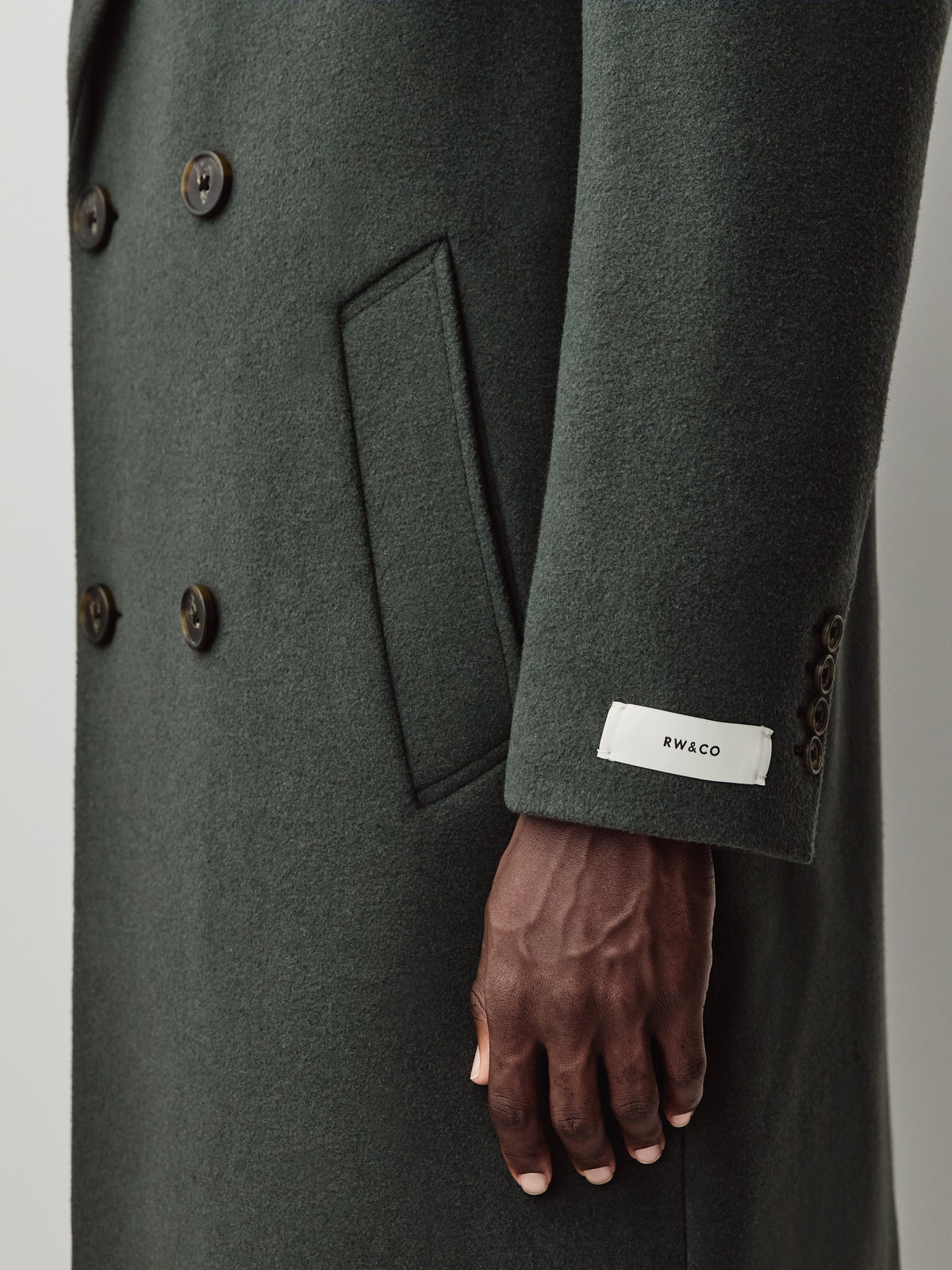 Double Breasted Topcoat Wool Blend