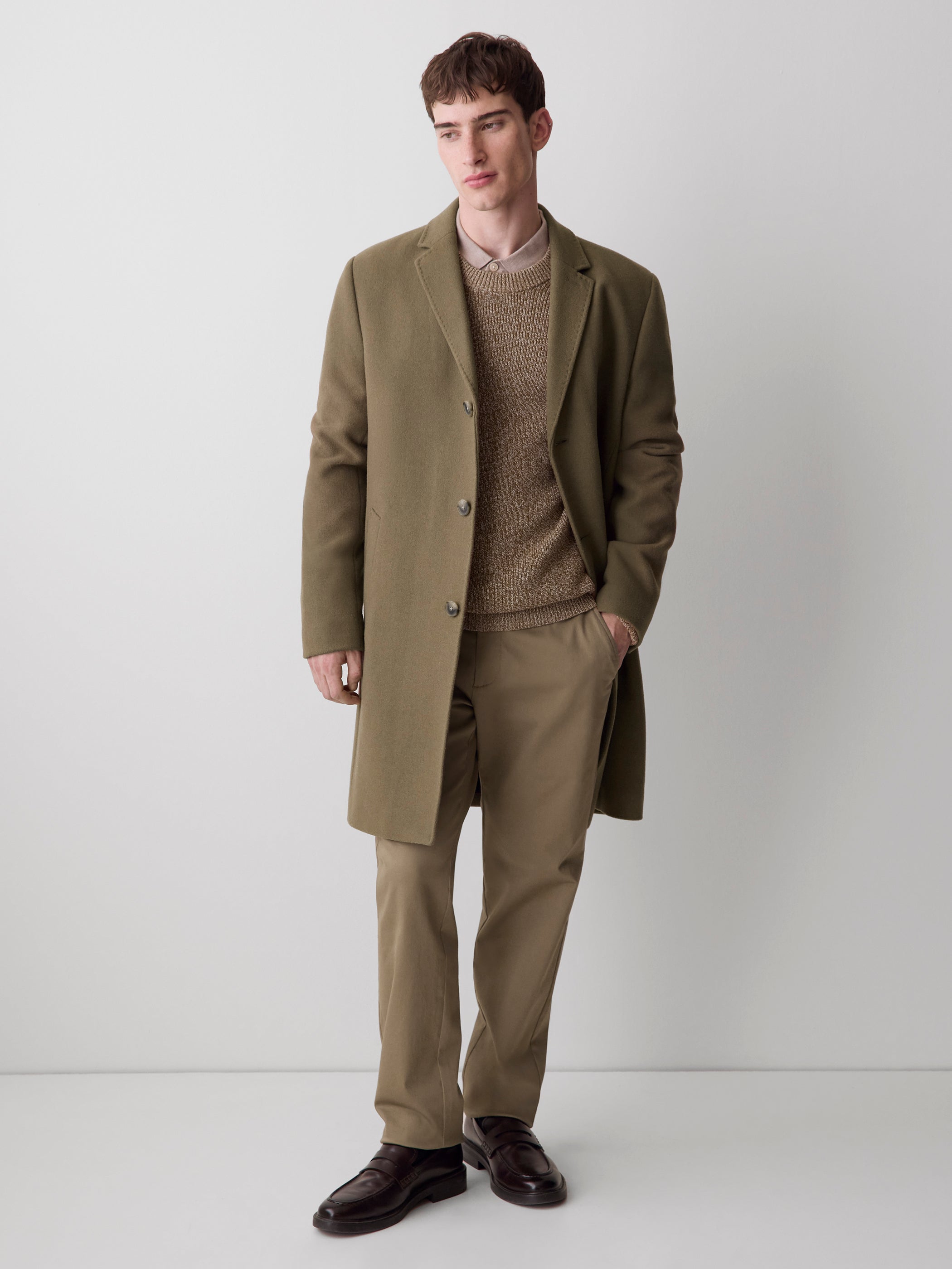 Long-Sleeve Sweater with Shaker Stitches