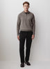 Long-Sleeve Half-Zip Mock-Neck Sweater