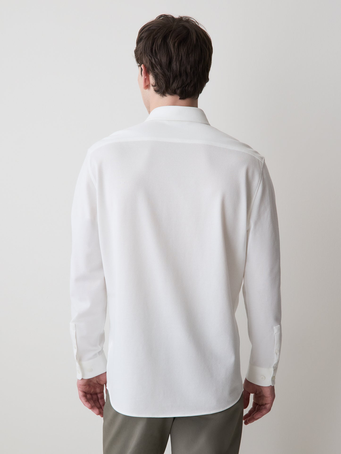 Long-Sleeve Piqué-Knit Shirt