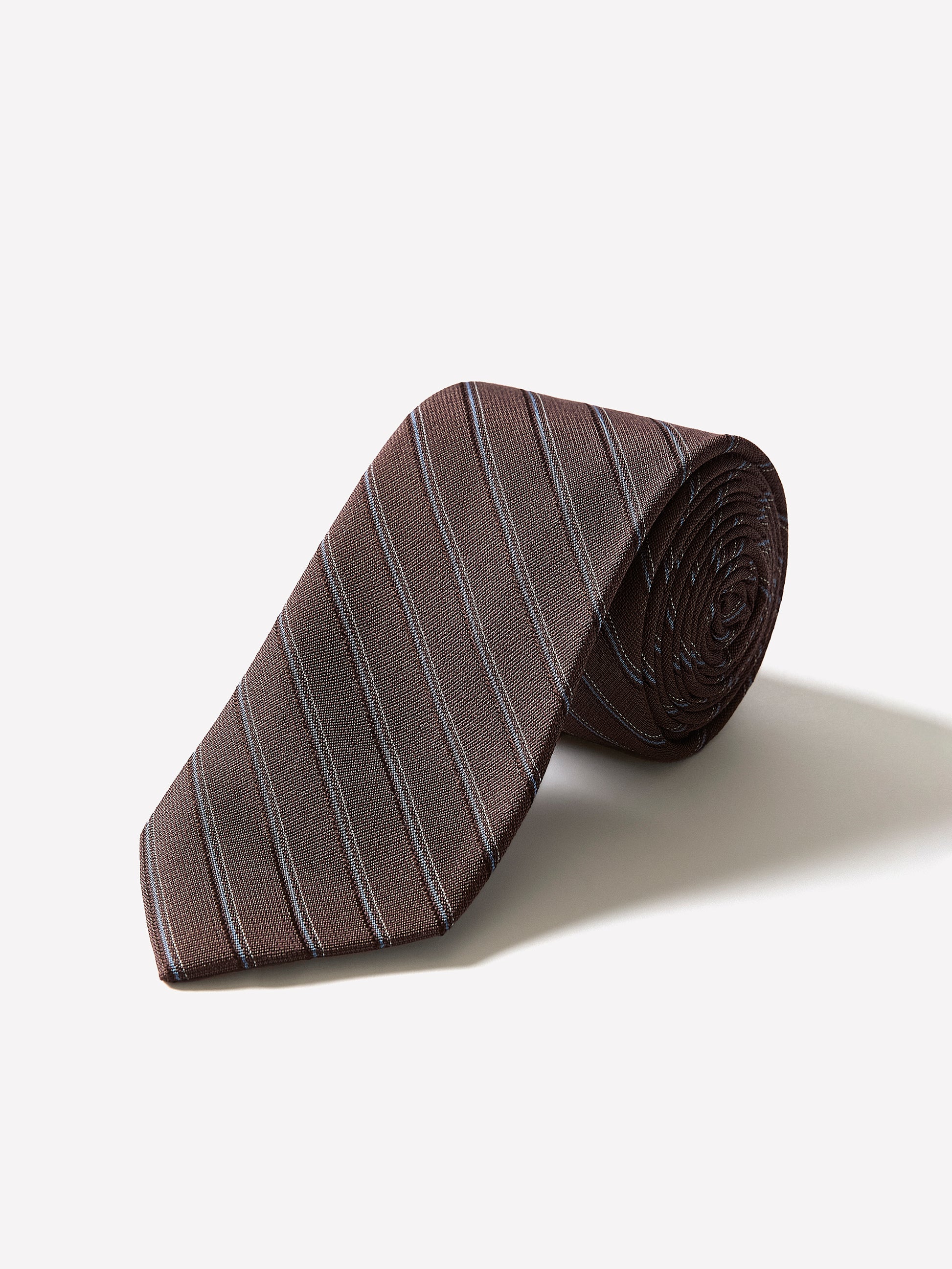 Men's Wool Stripe Silk Tie 3 Inch Width