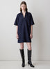 Short-Sleeve Mini Denim Dress