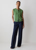 Sleeveless Crew-Neck Sweater Vest