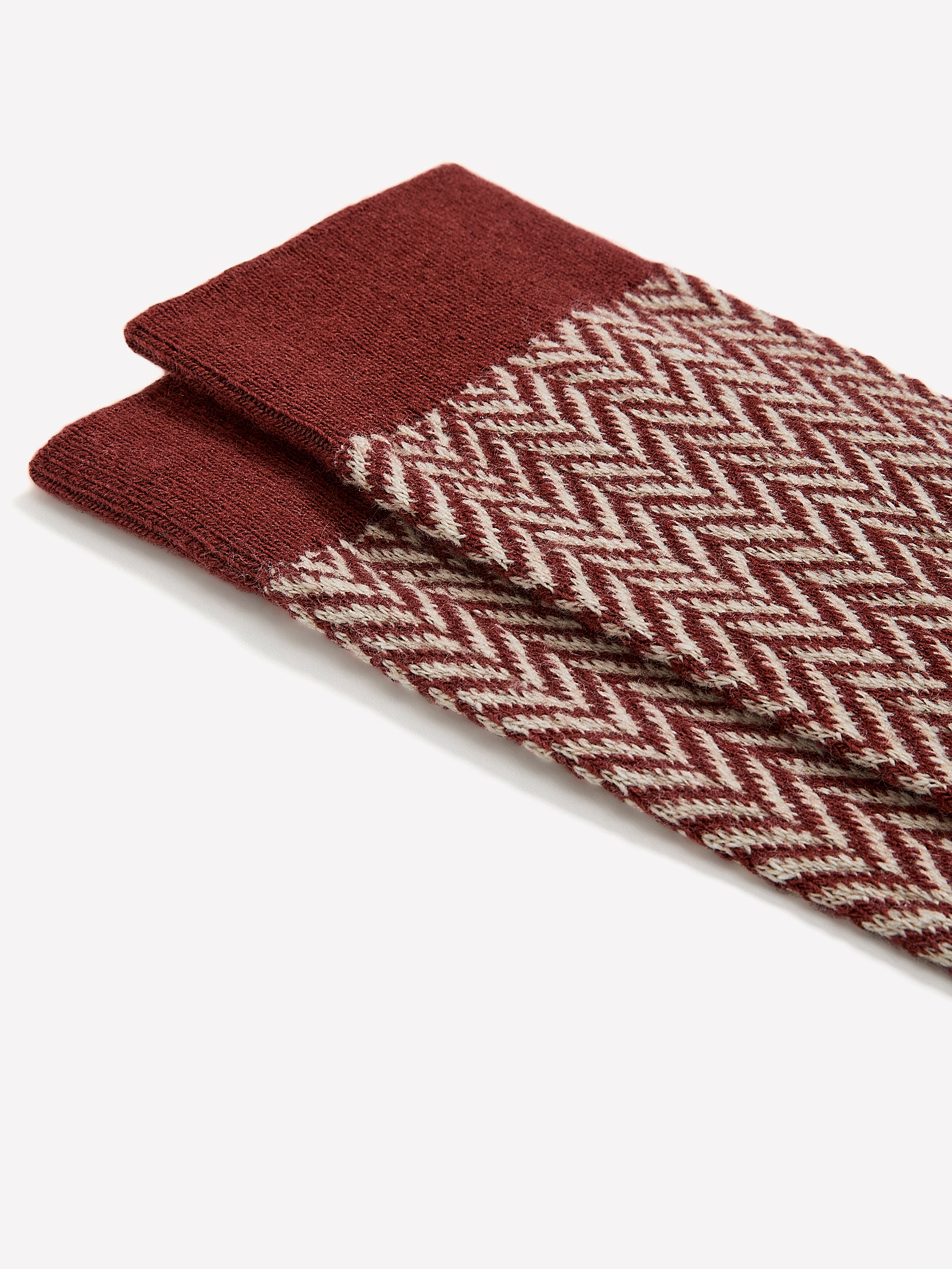 Herringbone Chunky-Knit Socks