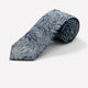 Woven Silk Blend Men's Tie Blue Tonal Leaf Pattern