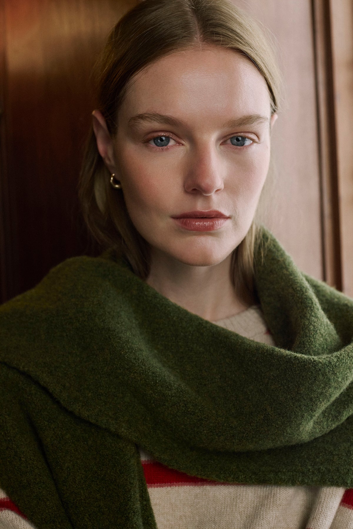 Triangular Wool-Blend Scarf