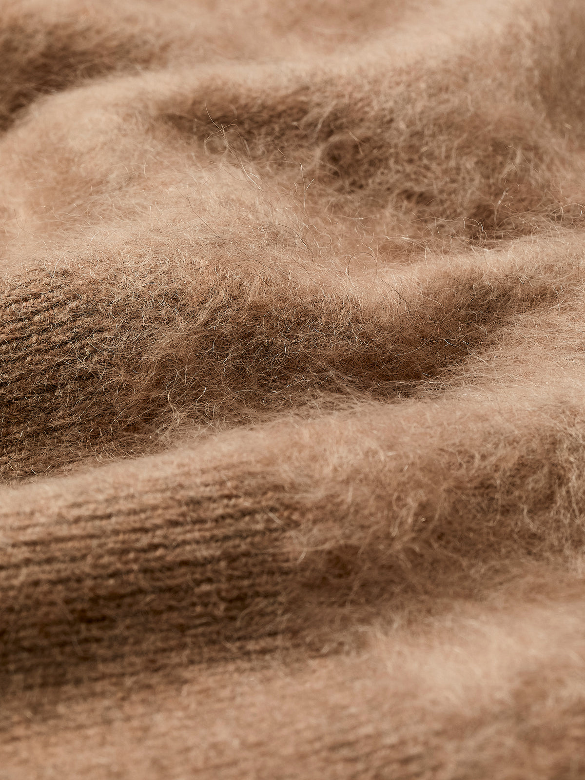 Long-Sleeve V-Neck Hairy Merino Sweater
