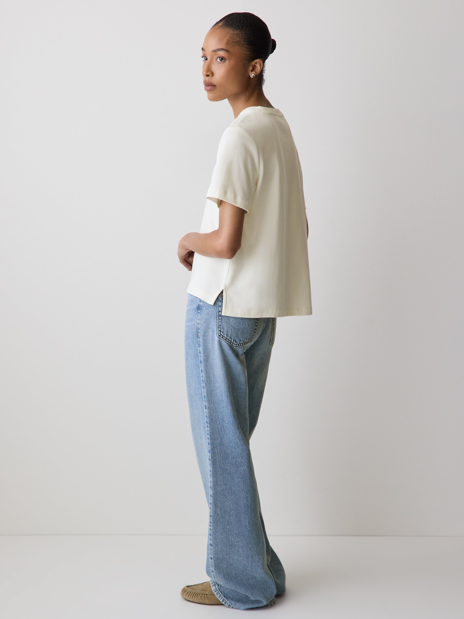 Short-Sleeve Cotton Basic Tee