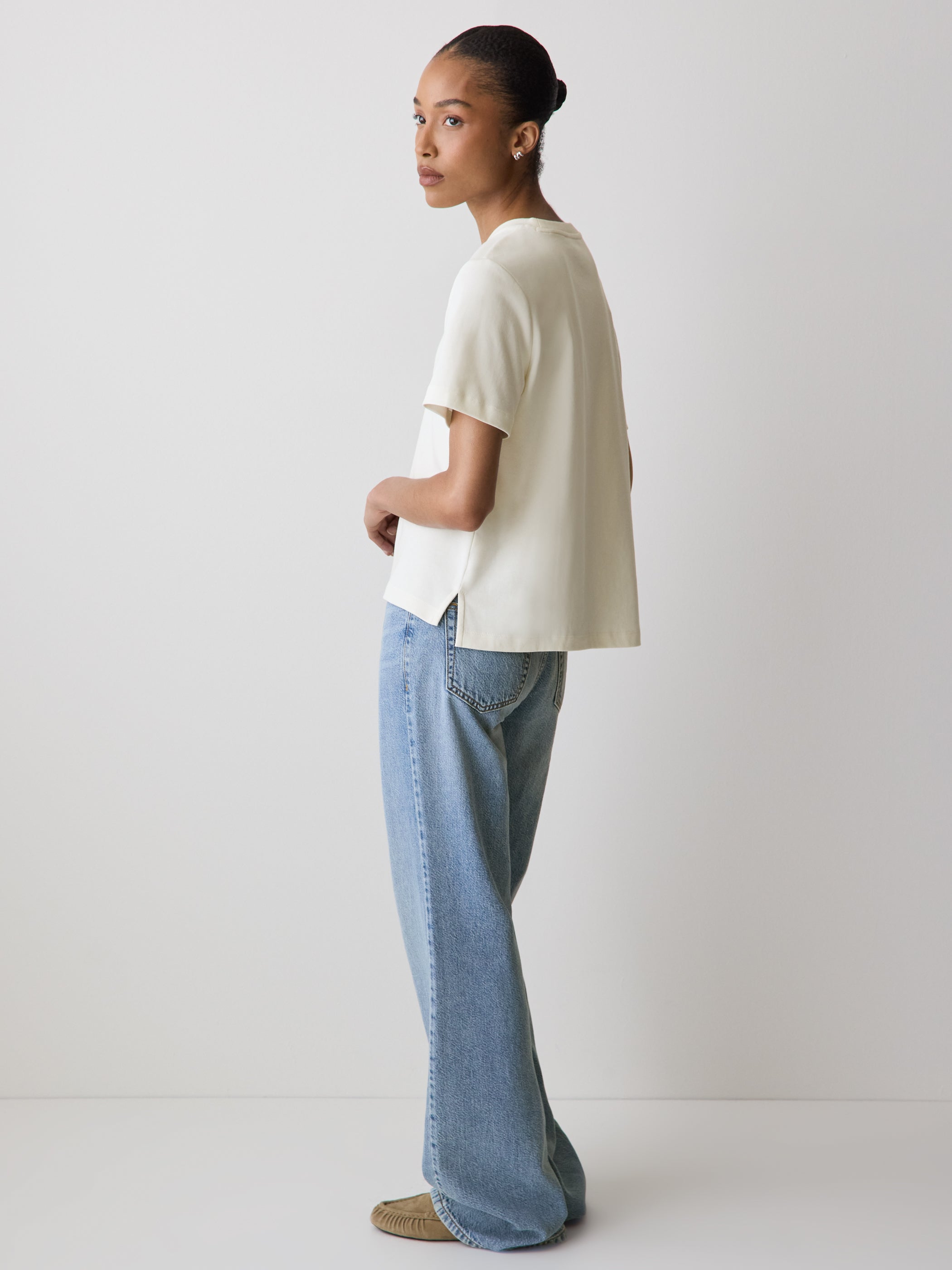 Short-Sleeve Cotton Basic Tee