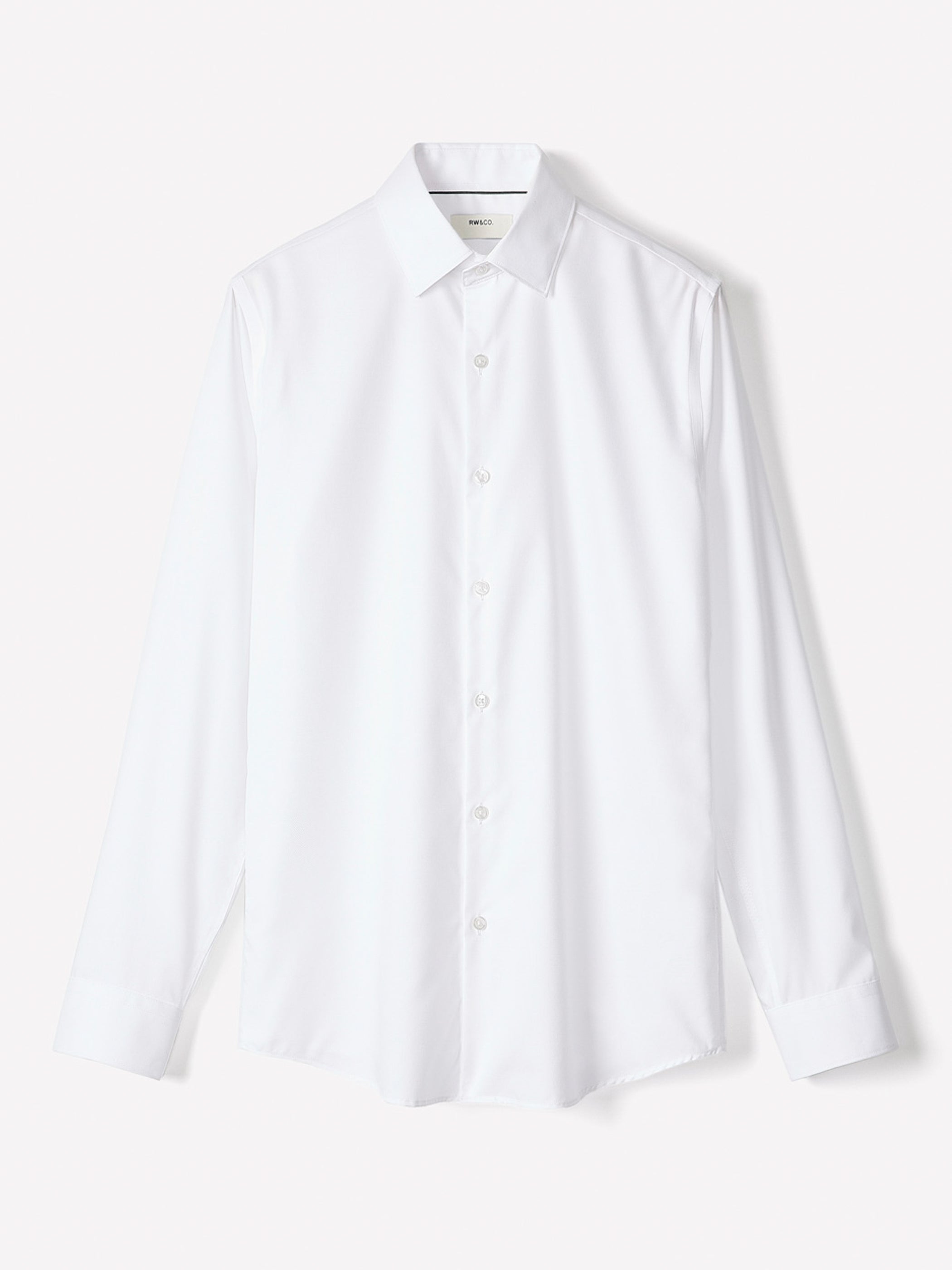 Chemise Habillée Unie en Coton Supima (R) à Coupe Étroite