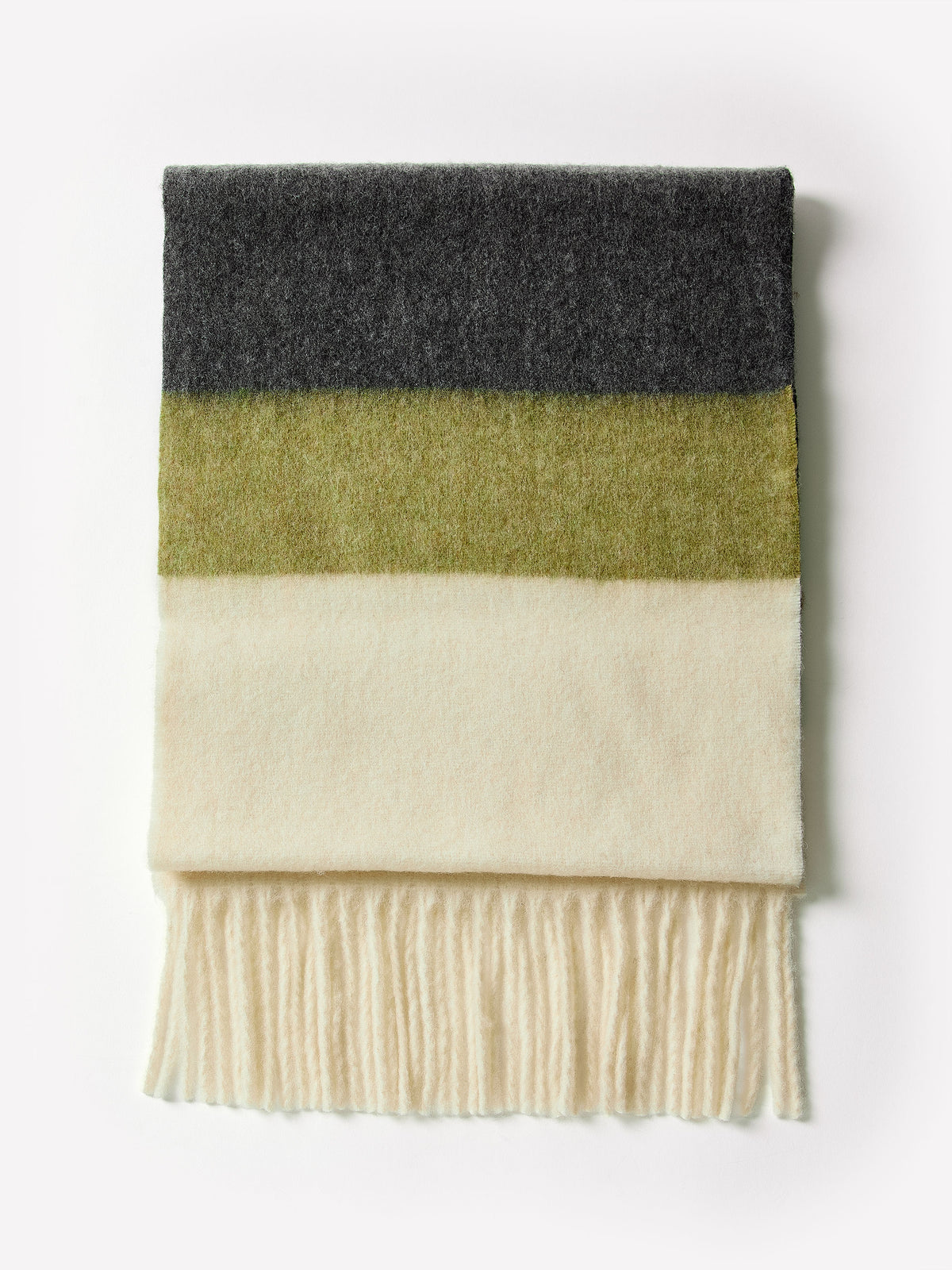 Woven Brushed Wool Blend Oblong Scarf